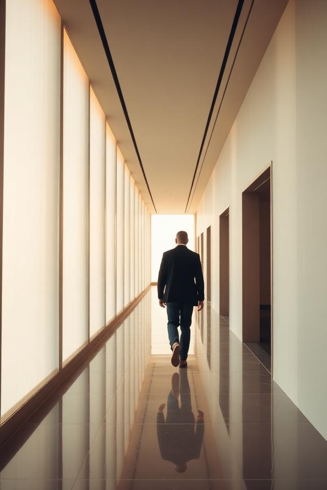 Modern hotel hallway